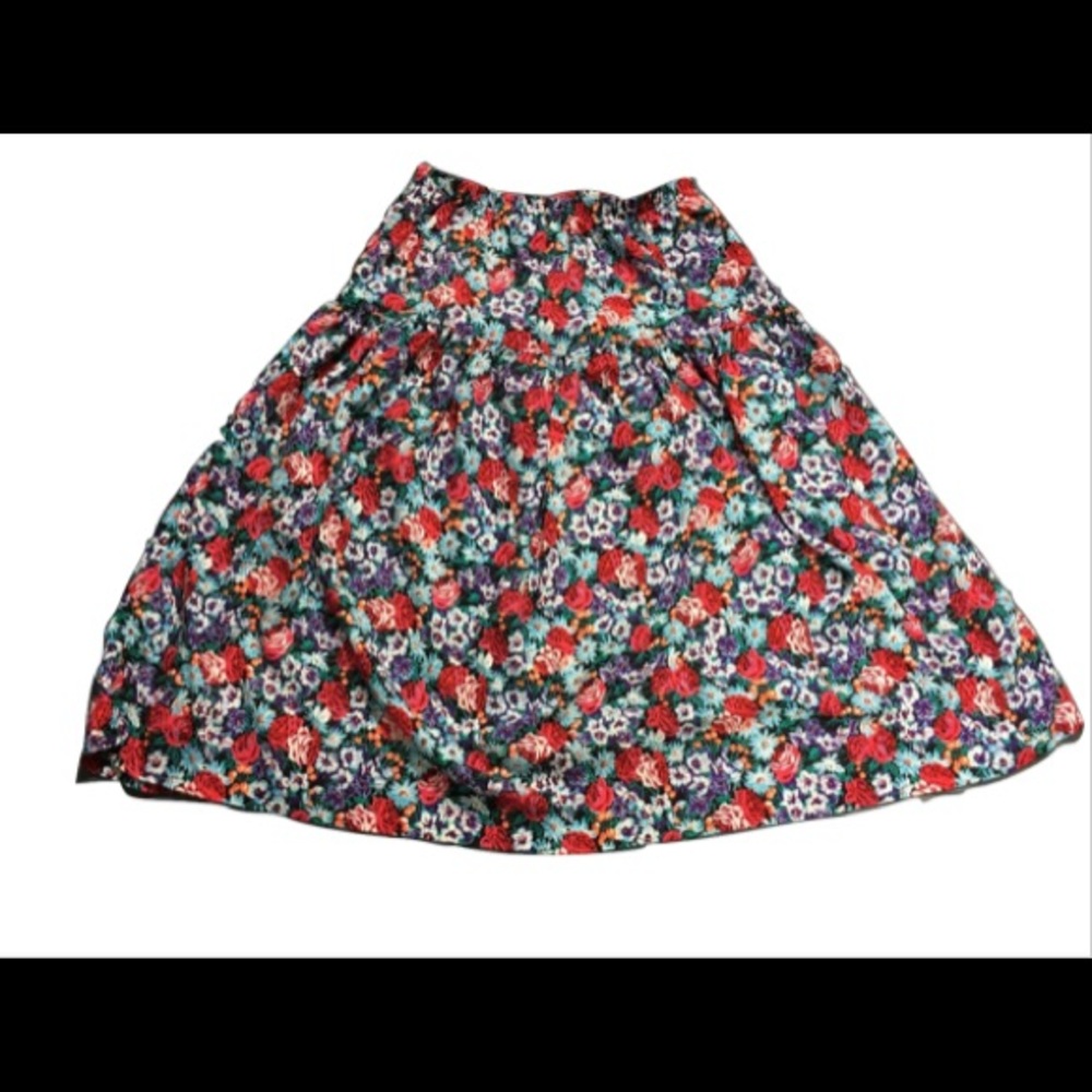 Vintage A-line floral skirt